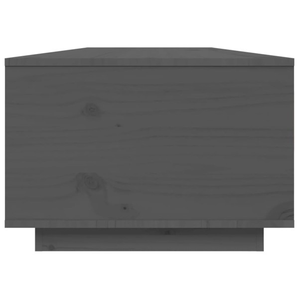Mesa de centro de madera maciza de pino gris 80x50x35,5 cm
