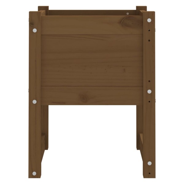 Jardinera madera maciza de pino marrón miel 40x40x52,5 cm Jardinera madera maciza de pino marrón miel 40x40x52,5 cm