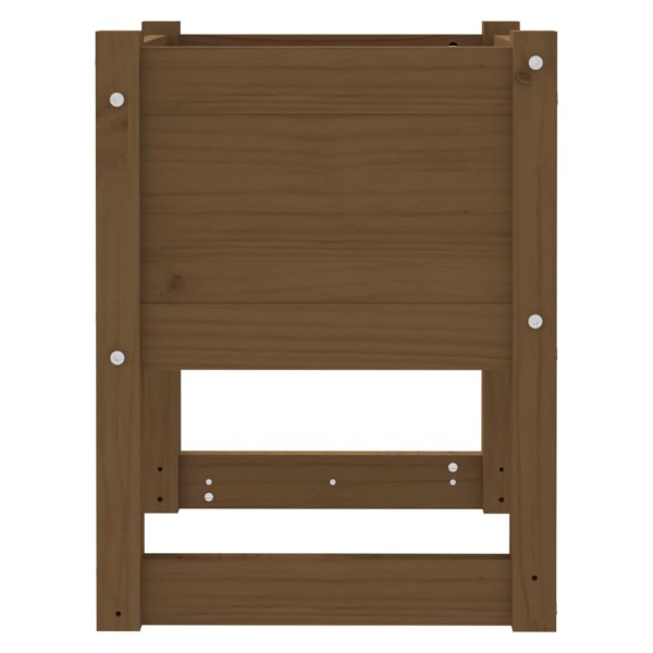 Jardinera madera maciza de pino marrón miel 40x40x52,5 cm Jardinera madera maciza de pino marrón miel 40x40x52,5 cm