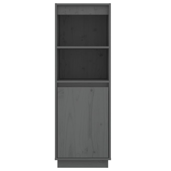 Aparador alto de madera maciza de pino gris 37x34x110 cm Aparador alto de madera maciza de pino gris 37x34x110 cm