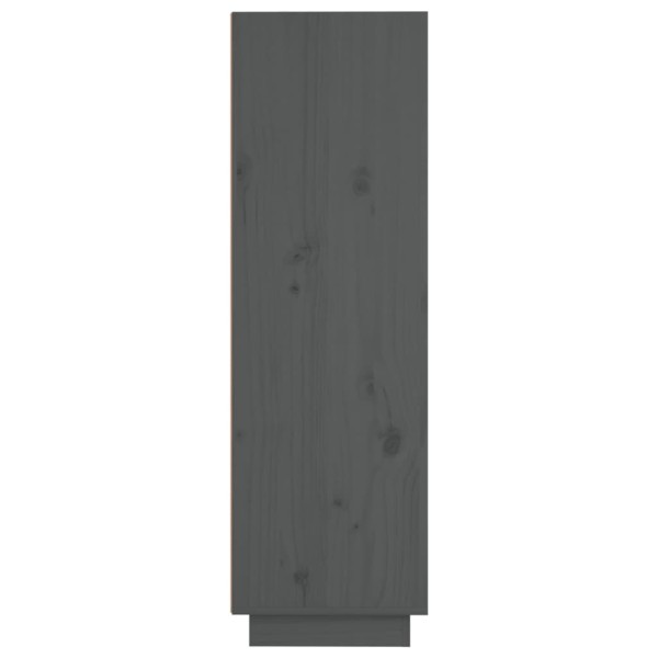 Aparador alto de madera maciza de pino gris 37x34x110 cm Aparador alto de madera maciza de pino gris 37x34x110 cm