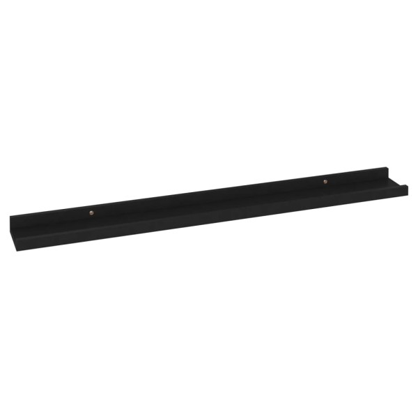 Estantes de pared 4 unidades negro 80x9x3 cm Estantes de pared 4 unidades negro 80x9x3 cm