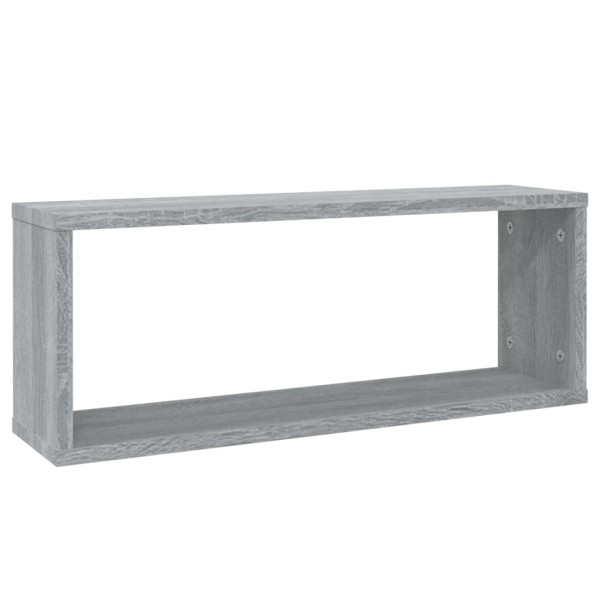 Estantes cúbicos de pared 6 uds madera gris Sonoma 60x15x23 cm Estantes cúbicos de pared 6 uds madera gris Sonoma 60x15x23 cm