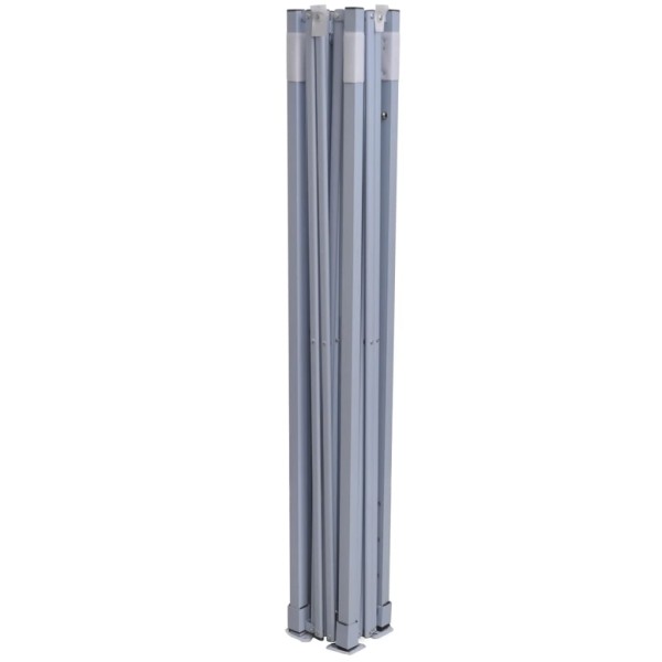 Carpa plegable profesional con 2 paredes acero blanco 3x3 m Carpa plegable profesional con 2 paredes acero blanco 3x3 m