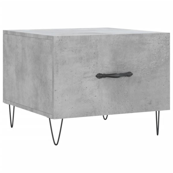 Mesa de centro 2 uds madera ingeniería gris hormigón 50x50x40cm Mesa de centro 2 uds madera ingeniería gris hormigón 50x50x40cm