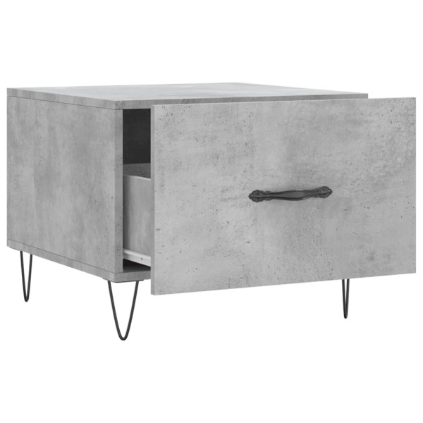 Mesa de centro 2 uds madera ingeniería gris hormigón 50x50x40cm Mesa de centro 2 uds madera ingeniería gris hormigón 50x50x40cm