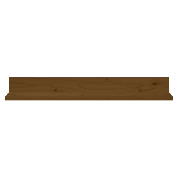 Estantes de pared 2 uds madera de pino marrón miel 80x11x9 cm Estantes de pared 2 uds madera de pino marrón miel 80x11x9 cm