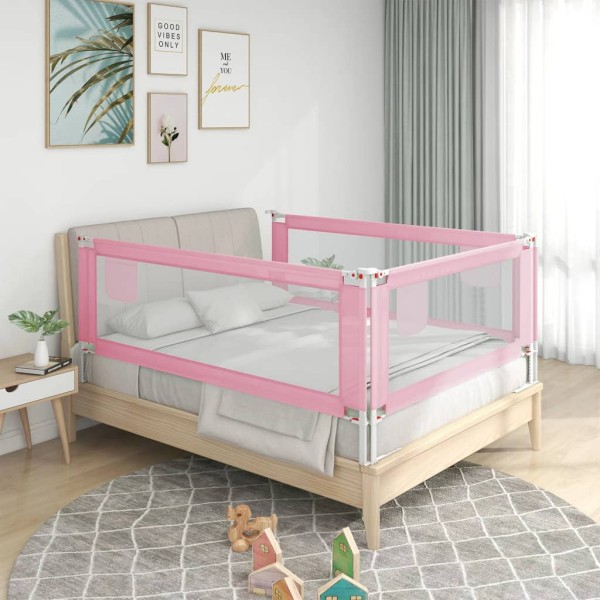 Barandilla de seguridad cama de niño rosa tela 190x25 cm Barandilla de seguridad cama de niño rosa tela 190x25 cm
