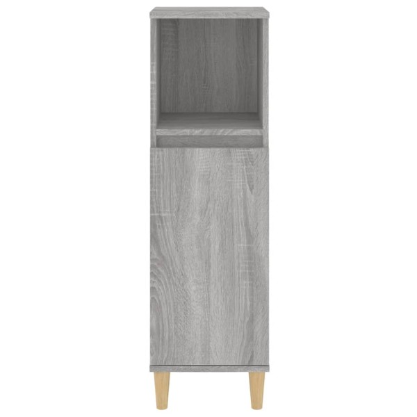 Armario de baño madera contrachapada gris Sonoma 30x30x100 cm Armario de baño madera contrachapada gris Sonoma 30x30x100 cm