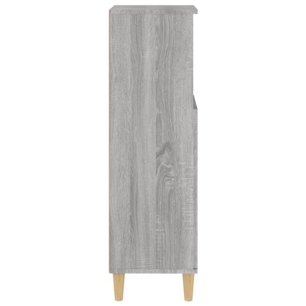 Armario de baño madera contrachapada gris Sonoma 30x30x100 cm Armario de baño madera contrachapada gris Sonoma 30x30x100 cm