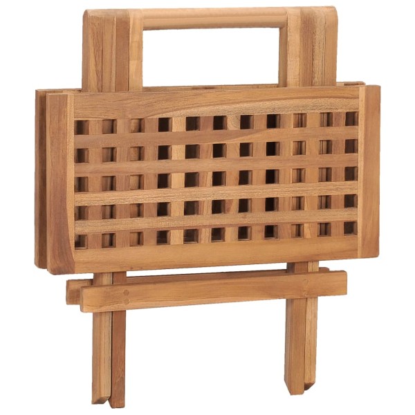 Set de comedor de jardín plegable 3 pzas madera maciza de teca Set de comedor de jardín plegable 3 pzas madera maciza de teca