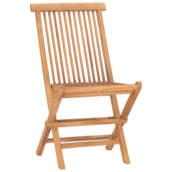 Set de comedor de jardín plegable 3 pzas madera maciza de teca Set de comedor de jardín plegable 3 pzas madera maciza de teca