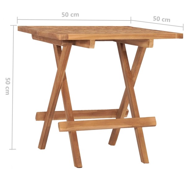 Set de comedor de jardín plegable 3 pzas madera maciza de teca Set de comedor de jardín plegable 3 pzas madera maciza de teca