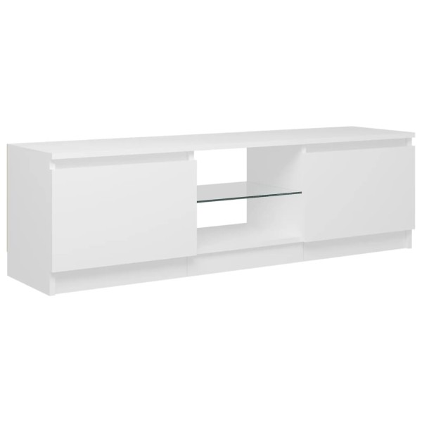 Mueble para TV con luces LED blanco 120x30x35,5 cm Mueble para TV con luces LED blanco 120x30x35,5 cm