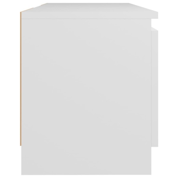 Mueble para TV con luces LED blanco 120x30x35,5 cm Mueble para TV con luces LED blanco 120x30x35,5 cm