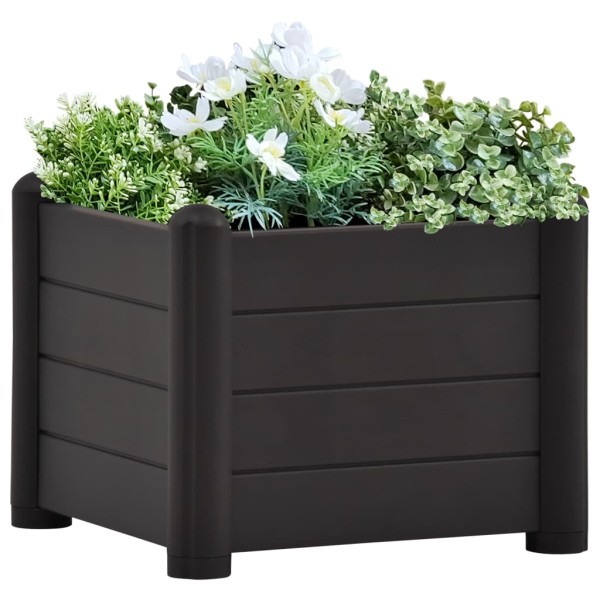 Arriate de jardín PP gris antracita 43x43x35 cm Arriate de jardín PP gris antracita 43x43x35 cm