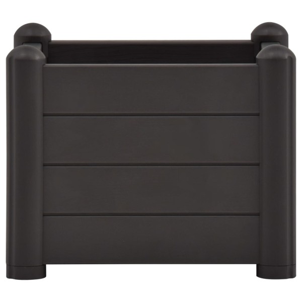 Arriate de jardín PP gris antracita 43x43x35 cm Arriate de jardín PP gris antracita 43x43x35 cm