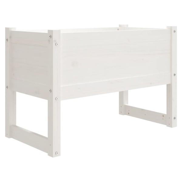 Jardinera madera maciza de pino blanco 78x40x52 cm Jardinera madera maciza de pino blanco 78x40x52 cm