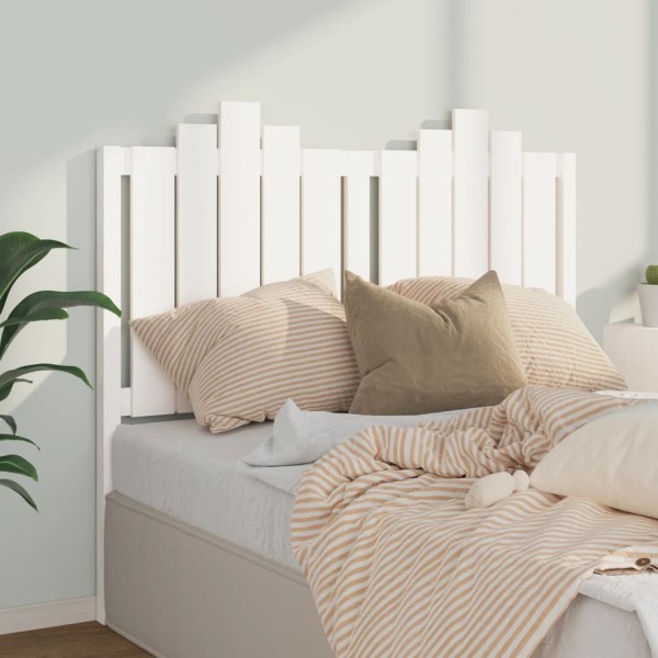 Cabecero de cama madera maciza de pino blanco 126x4x110 cm Cabecero de cama madera maciza de pino blanco 126x4x110 cm