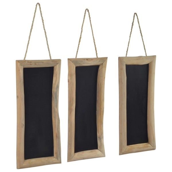 Pizarras 3 unidades madera de teca 30x70 cm Pizarras 3 unidades madera de teca 30x70 cm