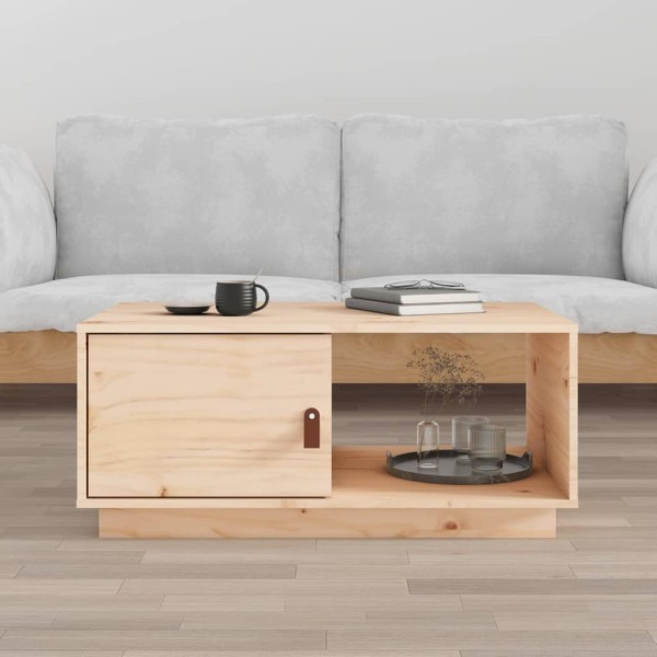 Mesa de centro de madera maciza de pino 80x50x35,5 cm Mesa de centro de madera maciza de pino 80x50x35,5 cm