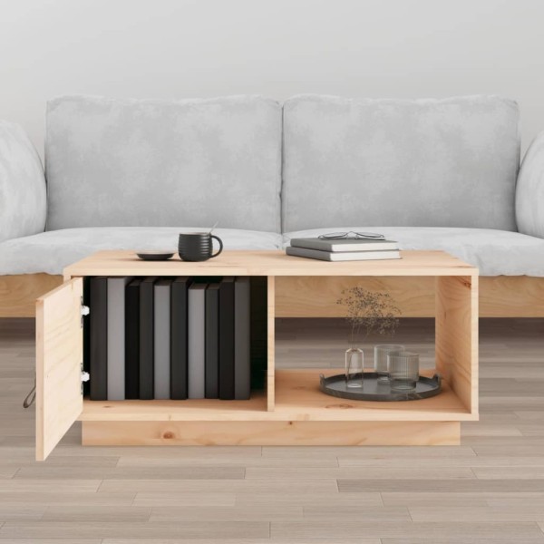 Mesa de centro de madera maciza de pino 80x50x35,5 cm Mesa de centro de madera maciza de pino 80x50x35,5 cm