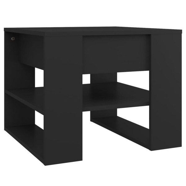 Mesa de centro madera contrachapada negro 55,5x55x45 cm Mesa de centro madera contrachapada negro 55,5x55x45 cm