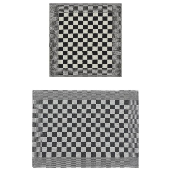 Juego de paños 20 unidades algodón negro y blanco Juego de paños 20 unidades algodón negro y blanco