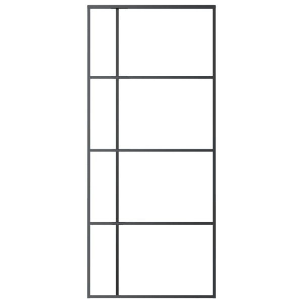 Puerta corredera ESG vidrio y aluminio negra 90x205 cm Puerta corredera ESG vidrio y aluminio negra 90x205 cm