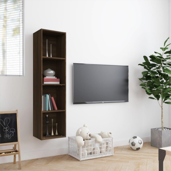Estantería/mueble de TV madera roble marrón 143x30x36 cm Estantería/mueble de TV madera roble marrón 143x30x36 cm