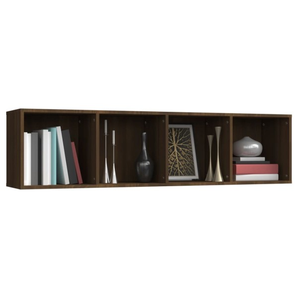 Estantería/mueble de TV madera roble marrón 143x30x36 cm Estantería/mueble de TV madera roble marrón 143x30x36 cm