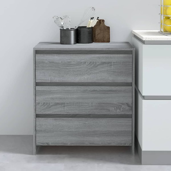 Aparador de madera contrachapada gris Sonoma 70x41x75 cm Aparador de madera contrachapada gris Sonoma 70x41x75 cm
