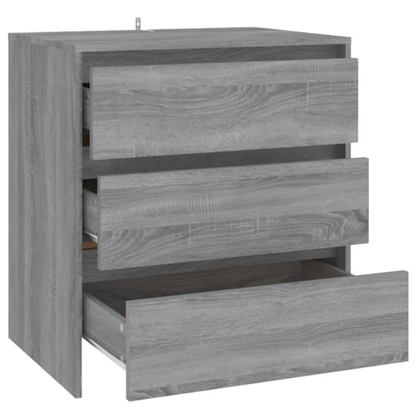 Aparador de madera contrachapada gris Sonoma 70x41x75 cm Aparador de madera contrachapada gris Sonoma 70x41x75 cm