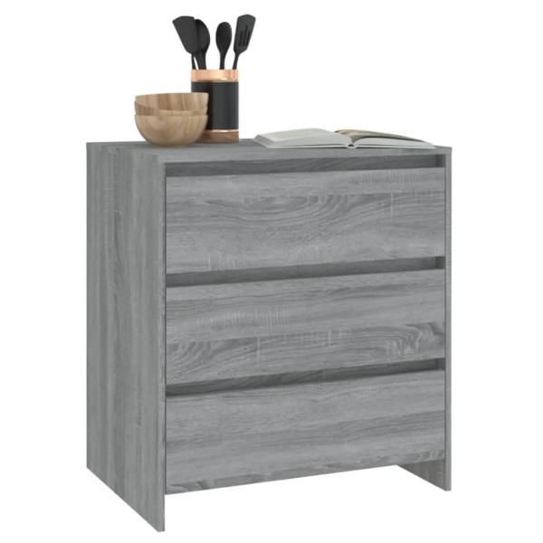 Aparador de madera contrachapada gris Sonoma 70x41x75 cm Aparador de madera contrachapada gris Sonoma 70x41x75 cm