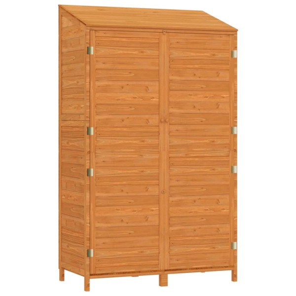 Cobertizo de jardín madera maciza abeto marrón 102x52x174,5cm Cobertizo de jardín madera maciza abeto marrón 102x52x174,5cm