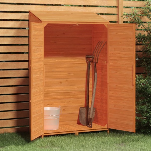 Cobertizo de jardín madera maciza abeto marrón 102x52x174,5cm Cobertizo de jardín madera maciza abeto marrón 102x52x174,5cm