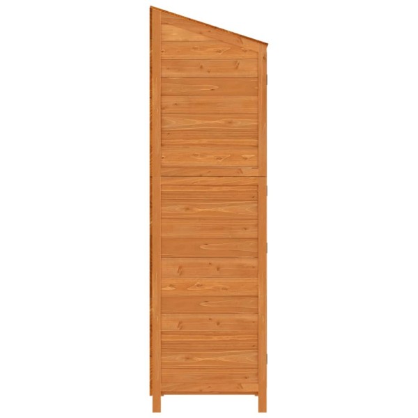 Cobertizo de jardín madera maciza abeto marrón 102x52x174,5cm Cobertizo de jardín madera maciza abeto marrón 102x52x174,5cm