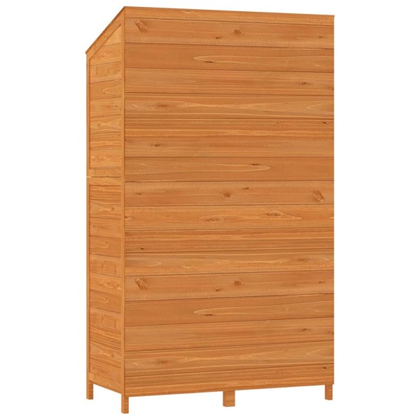 Cobertizo de jardín madera maciza abeto marrón 102x52x174,5cm Cobertizo de jardín madera maciza abeto marrón 102x52x174,5cm