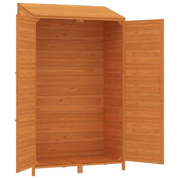 Cobertizo de jardín madera maciza abeto marrón 102x52x174,5cm Cobertizo de jardín madera maciza abeto marrón 102x52x174,5cm