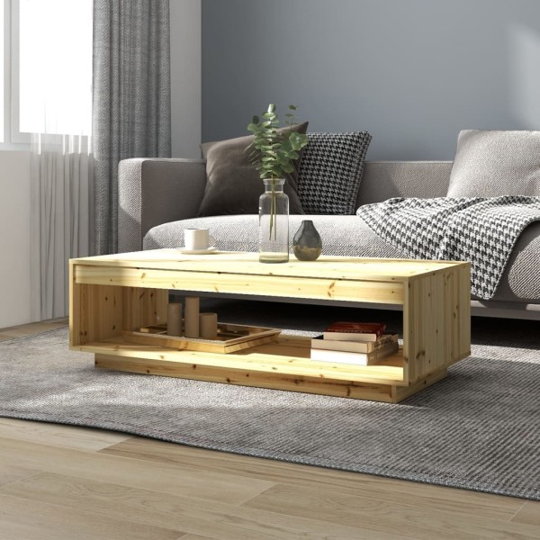 Mesa de centro de madera maciza de abeto 110x50x33,5 cm Mesa de centro de madera maciza de abeto 110x50x33,5 cm