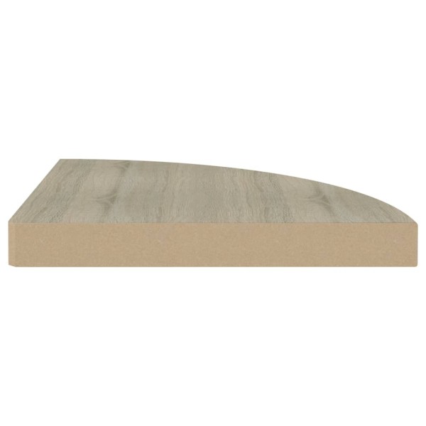 Estantes flotantes de esquina 4 uds MDF roble 35x35x3,8 cm Estantes flotantes de esquina 4 uds MDF roble 35x35x3,8 cm