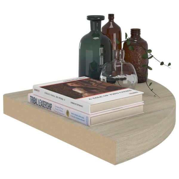 Estantes flotantes de esquina 4 uds MDF roble 35x35x3,8 cm Estantes flotantes de esquina 4 uds MDF roble 35x35x3,8 cm