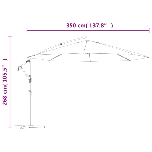Sombrilla voladiza 3,5 m blanco arena Sombrilla voladiza 3,5 m blanco arena