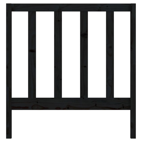 Cabecero de cama madera maciza de pino negro 95x4x100 cm Cabecero de cama madera maciza de pino negro 95x4x100 cm
