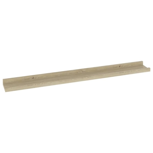 Estantes de pared 2 unidades roble Sonoma 80x9x3 cm Estantes de pared 2 unidades roble Sonoma 80x9x3 cm