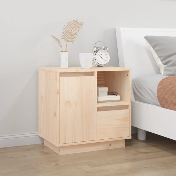 Mesitas de noche 2 uds madera maciza de pino 50x34x50 cm Mesitas de noche 2 uds madera maciza de pino 50x34x50 cm
