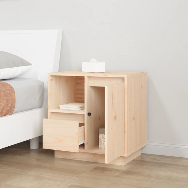 Mesitas de noche 2 uds madera maciza de pino 50x34x50 cm Mesitas de noche 2 uds madera maciza de pino 50x34x50 cm