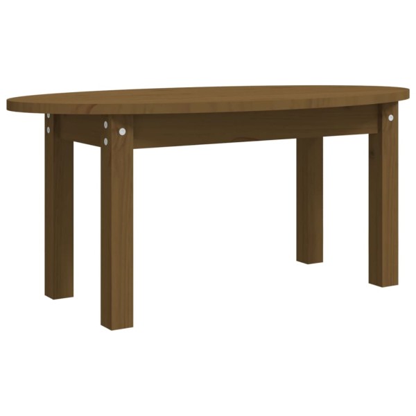 Mesa de centro madera maciza de pino marrón miel 80x40x35 cm Mesa de centro madera maciza de pino marrón miel 80x40x35 cm