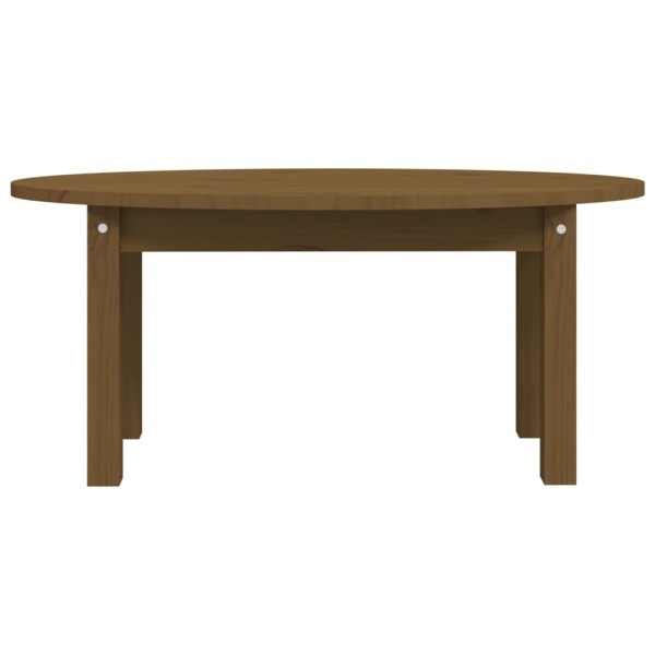 Mesa de centro madera maciza de pino marrón miel 80x40x35 cm Mesa de centro madera maciza de pino marrón miel 80x40x35 cm