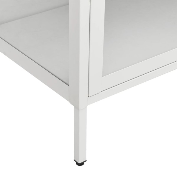 Vitrina de acero y vidrio templado blanca 90x40x180 cm Vitrina de acero y vidrio templado blanca 90x40x180 cm